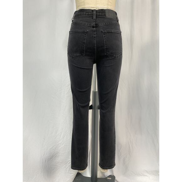 Grlfrnd 'Piper' Black Cotton Super High Rise Stretch Slim Denim Jean Size 26 - Picture 4 of 5